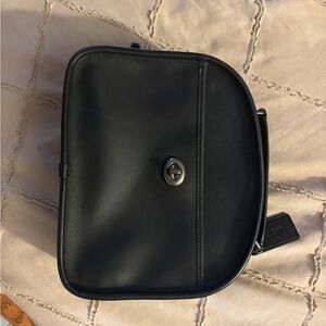 Coach Black Leather Messenger Crossbody Bag